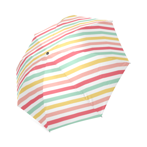 Pastel Stripes Foldable Umbrella (Model U01)