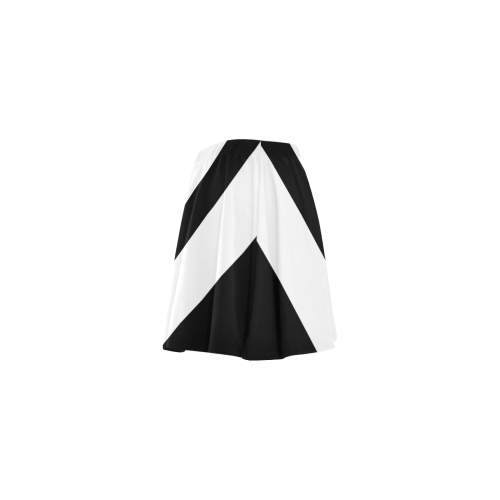 Black & White Stripes Mini Skating Skirt (Model D36)