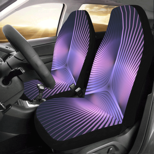Purple Rays Car Seat Covers (Set of 2)