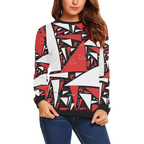 18rb All Over Print Crewneck Sweatshirt for Women (Model H18)