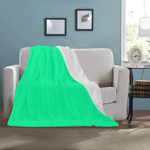 color medium spring green Ultra-Soft Micro Fleece Blanket 30''x40''