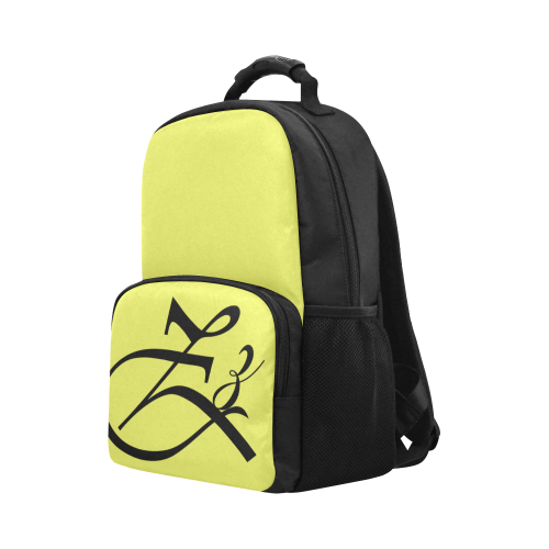 Alphabet Z Light Yellow Unisex Laptop Backpack (Model 1663)