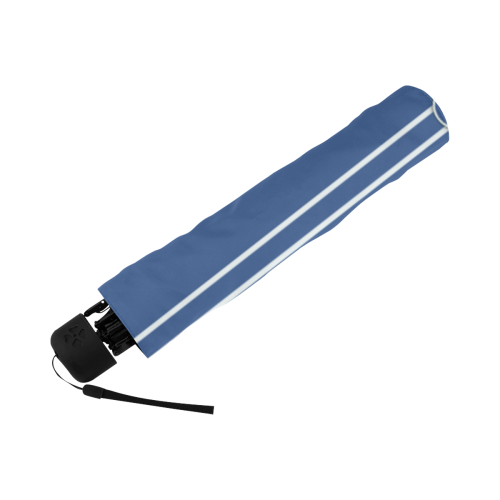 Classic Blue 'Faux Button' Anti-UV Foldable Umbrella (U08)