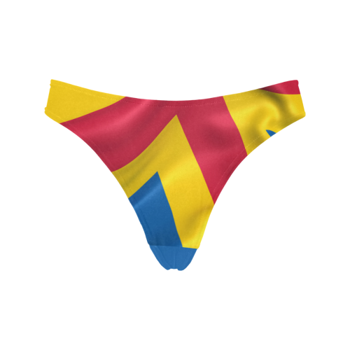Aland Islands Flag Women's All Over Print Thongs (Model L30)