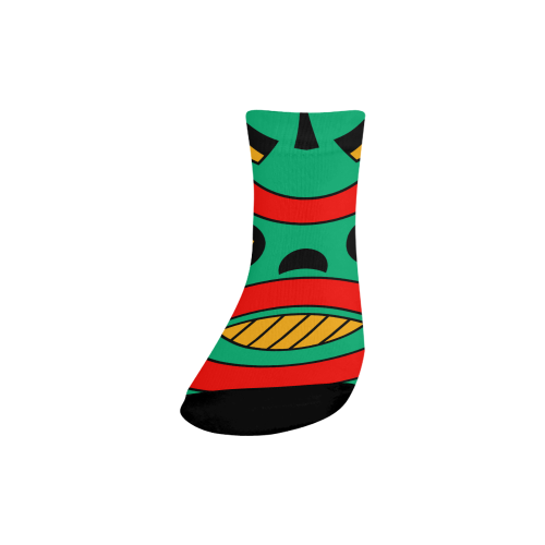 African Scary Tribal Quarter Socks