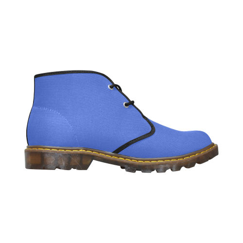 color royal blue Women's Canvas Chukka Boots (Model 2402-1)