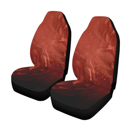 Wonderful red flowers Car Seat Covers (Set of 2)