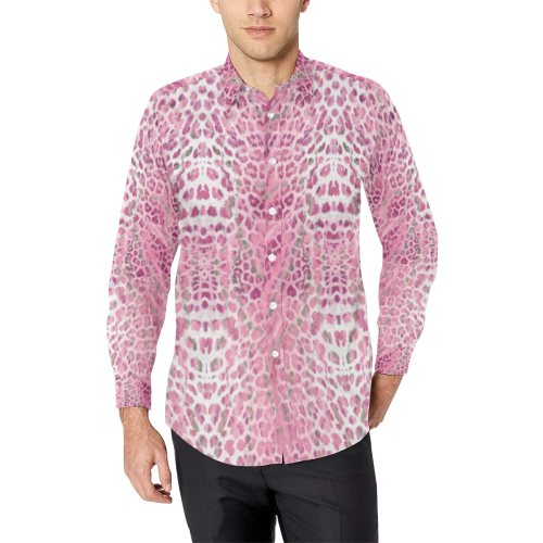 leopard 3 Men's All Over Print Casual Dress Shirt (Model T61)
