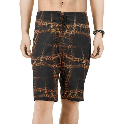 Trapped Men's All Over Print Board Shorts (Model L16)