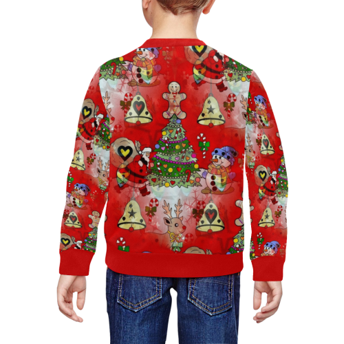Christmas  Popart by Nico Bielow All Over Print Crewneck Sweatshirt for Kids (Model H29)