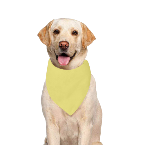 Color Solid Lemon Verbena Pet Dog Bandana/Large Size