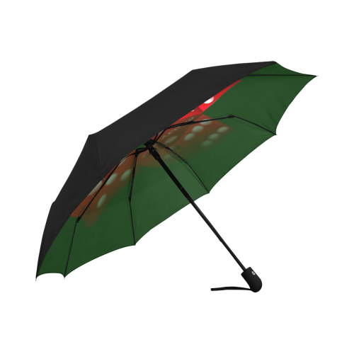 Las Vegas Craps Dice on Green Anti-UV Auto-Foldable Umbrella (Underside Printing) (U06)