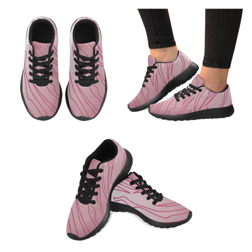 Wild design ethnic lines - pink Women’s Running Shoes (Model 020)