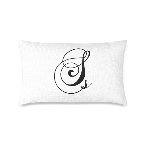 Alphabet S by Jera Nour Custom Zippered Pillow Case 16"x24"(One Side Printing)