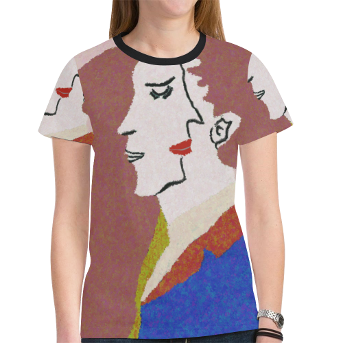 2 in 1, we will never apart New All Over Print T-shirt for Women (Model T45)