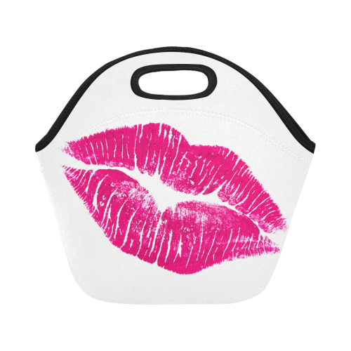 Kiss Lips Neoprene Lunch Bag/Small (Model 1669)