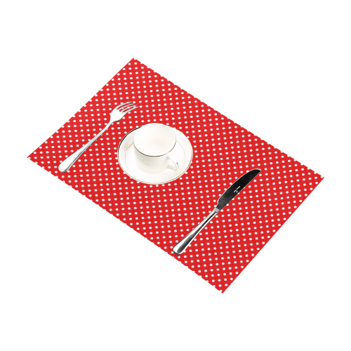 Red polka dots Placemat 12’’ x 18’’ (Set of 4)