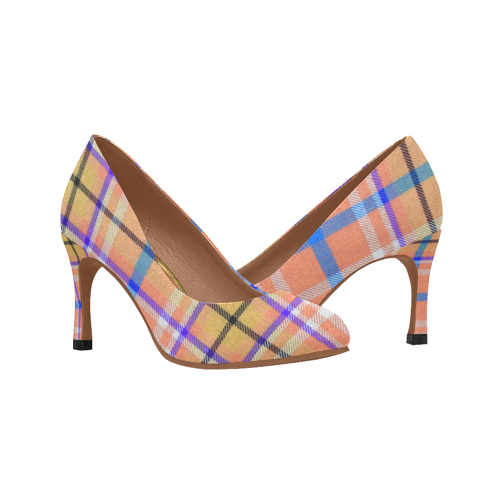 tartan high heels