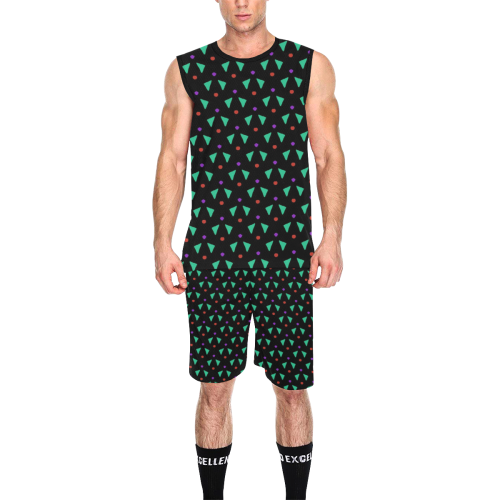 Funny Doodle Pattern 2B by JamColors All Over Print Basketball Uniform