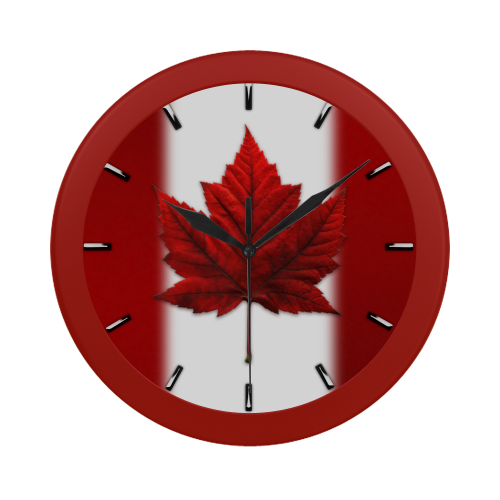 Canada Flag Souvenir Wall Clocks Circular Plastic Wall clock