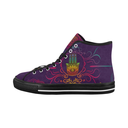 Hamsa Colorful Mandala Vancouver H Women's Canvas Shoes (1013-1)