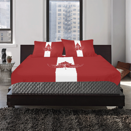 Cool Canada Flag 3-Piece Bedding Set