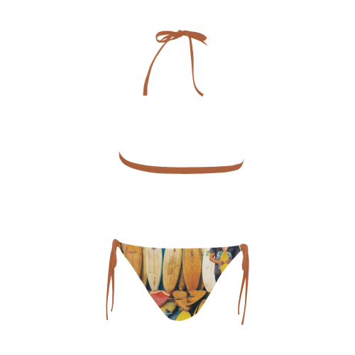 KNY-BK4 Buckle Front Halter Bikini Swimsuit (Model S08)