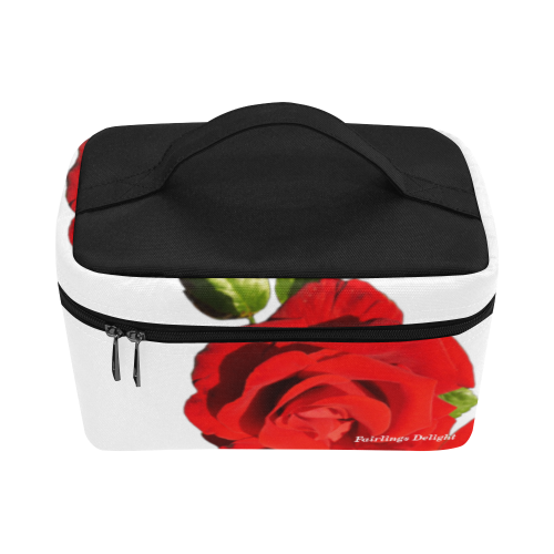 Fairlings Delight's Floral Luxury Collection- Red Rose Cosmetic Bag/Large 53086a Cosmetic Bag/Large (Model 1658)