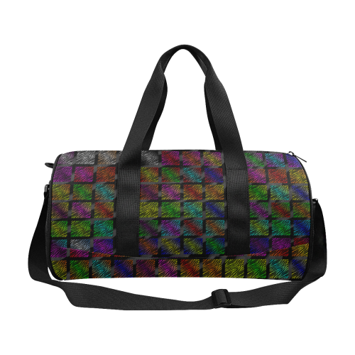 Ripped SpaceTime Stripes Collection Duffle Bag (Model 1679)
