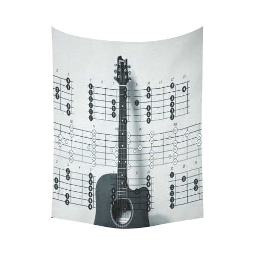 Guitar Chords Cotton Linen Wall Tapestry 60"x 80"