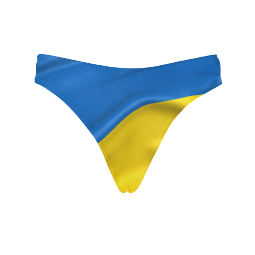 Ukraine Flag Women's All Over Print Thongs (Model L30)