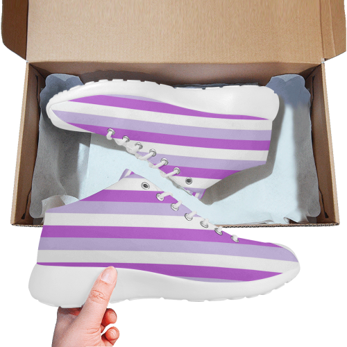 Purple Stripes Women's Basketball Training Shoes/Large Size (Model 47502)
