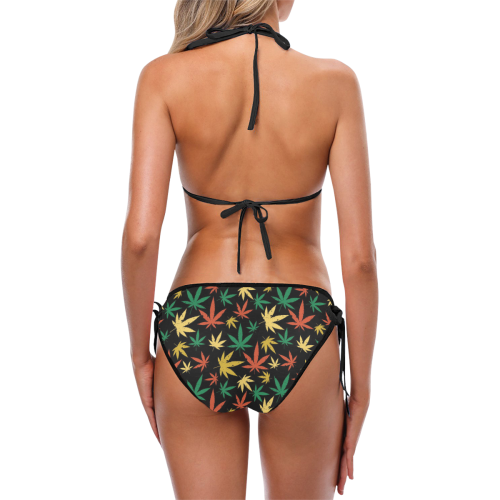 Cannabis Pattern Custom Bikini Swimsuit (Model S01)