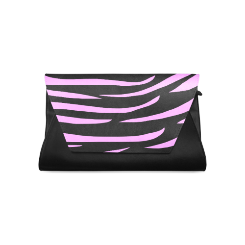 Tiger Stripes Black and Pink Clutch Bag (Model 1630)