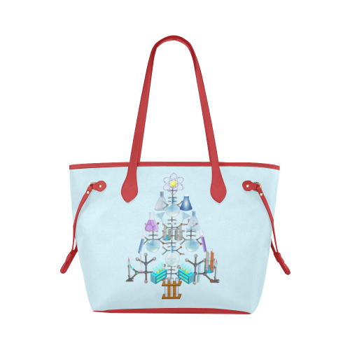 Oh Chemist Tree, Oh Chemistry, Science Christmas  on Blue Clover Canvas Tote Bag (Model 1661)