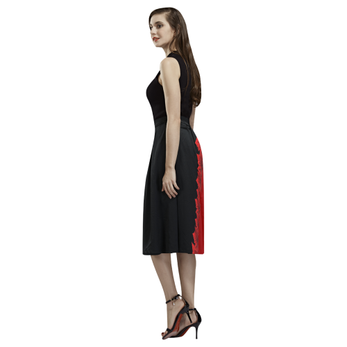Canada Maple Leaf Skirts Red & Black Aoede Crepe Skirt (Model D16)