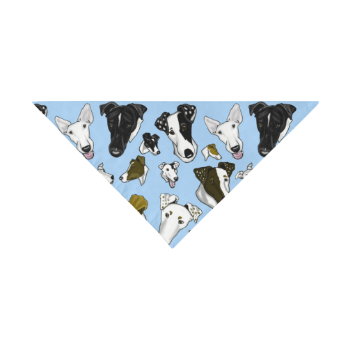 Smooth Fox Terrier- lt blue Pet Dog Bandana/Large Size