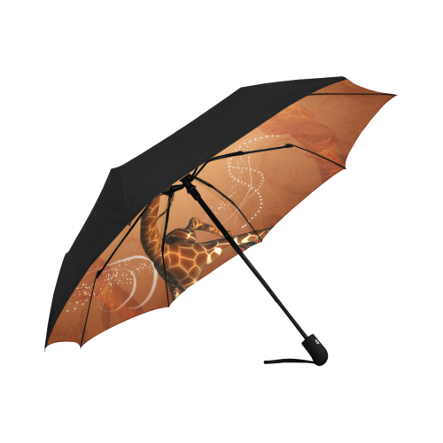 Funny, cute giraffe Anti-UV Auto-Foldable Umbrella (Underside Printing) (U06)