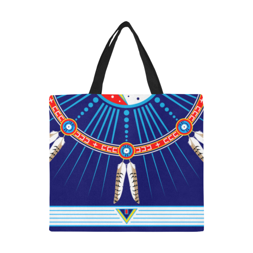 Crazy Horse All Over Print Canvas Tote Bag/Large (Model 1699)