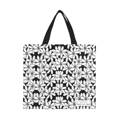 BLACK TIARE LG TOTE All Over Print Canvas Tote Bag/Large (Model 1699)