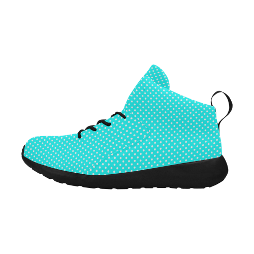 Baby blue polka dots Women's Chukka Training Shoes (Model 57502)