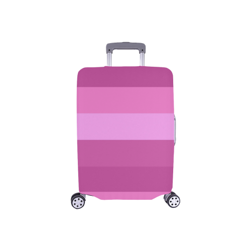 Shades Of Pink Stripes Luggage Cover/Small 18"-21"
