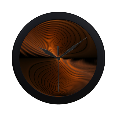 Copper Swirl Circular Plastic Wall clock