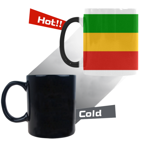 Rastafari Flag Colored Stripes Custom Morphing Mug (11oz)