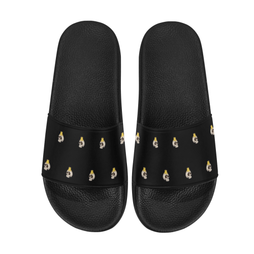 halloween - skull with candle pattern Women's Slide Sandals (Model 057)