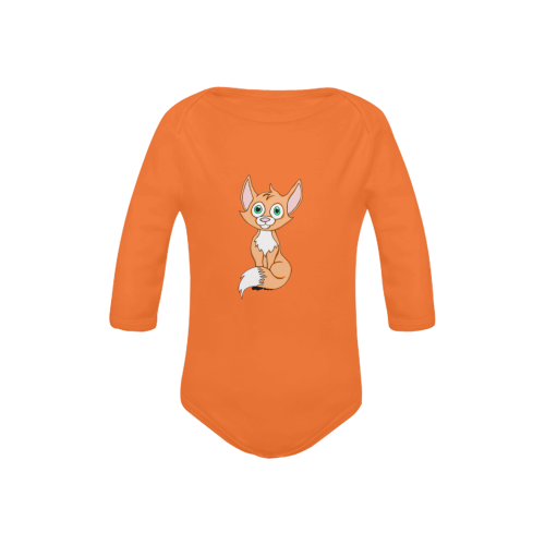 Foxy Roxy Orange Baby Powder Organic Long Sleeve One Piece (Model T27)
