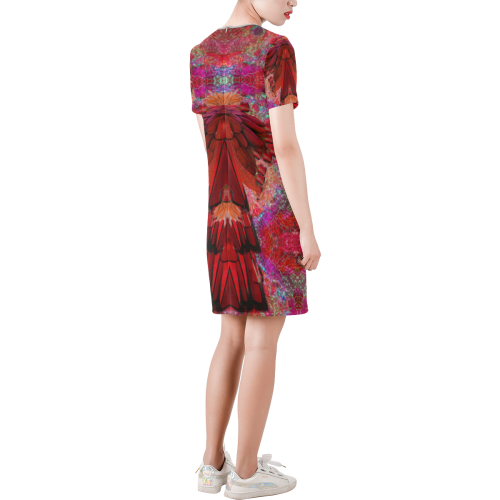 design 10-sept 2018-45x65 Short-Sleeve Round Neck A-Line Dress (Model D47)