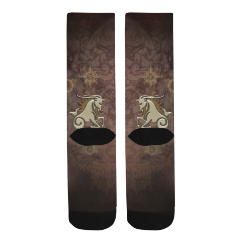 Steampunk Zodiac  Capricorn Men's Custom Socks