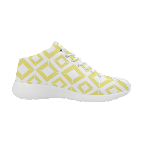 Abstract geometric pattern - gold and white. Men's Basketball Training Shoes (Model 47502)