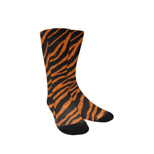 Ripped SpaceTime Stripes - Orange Women's Custom Socks